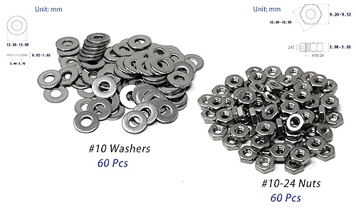 Miniatura 6 de iexcell Juego surtido de tornillos de cabeza hexagonal de acero inoxidable 304 tornillos de cabeza hexagonal de 660 piezas #6-32UNC #8-32UNC