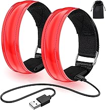lanpard Rechargeable LED Armband | High Visibility Led Running Lights for Runners | Reflective Running Gear Light Up Armbands Reflectors | Running Gift Accessories for Men/Women/Kids/Pets