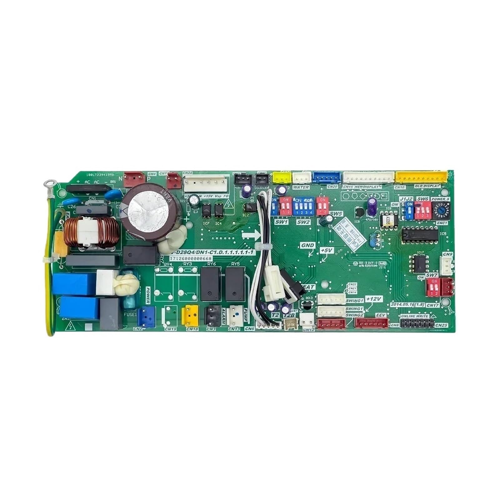 Igdbdkagevd One Color Central Air Conditioner Control Board，Compatible For Midea， Mdv-D28q4/Dn1-C1.d.1.1.1.1.1-1 17126000000668 Circuit Pcb Condioning Parts