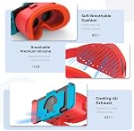 Upgraded VR Headset for Nintendo Switch & Switch OLED Model, Switch VR Virtual Boy Games Glasses with Adjustable HD Lenses and Head Strap with Rotary Button, Labo VR for Switch Accessory(Orange&Blue)