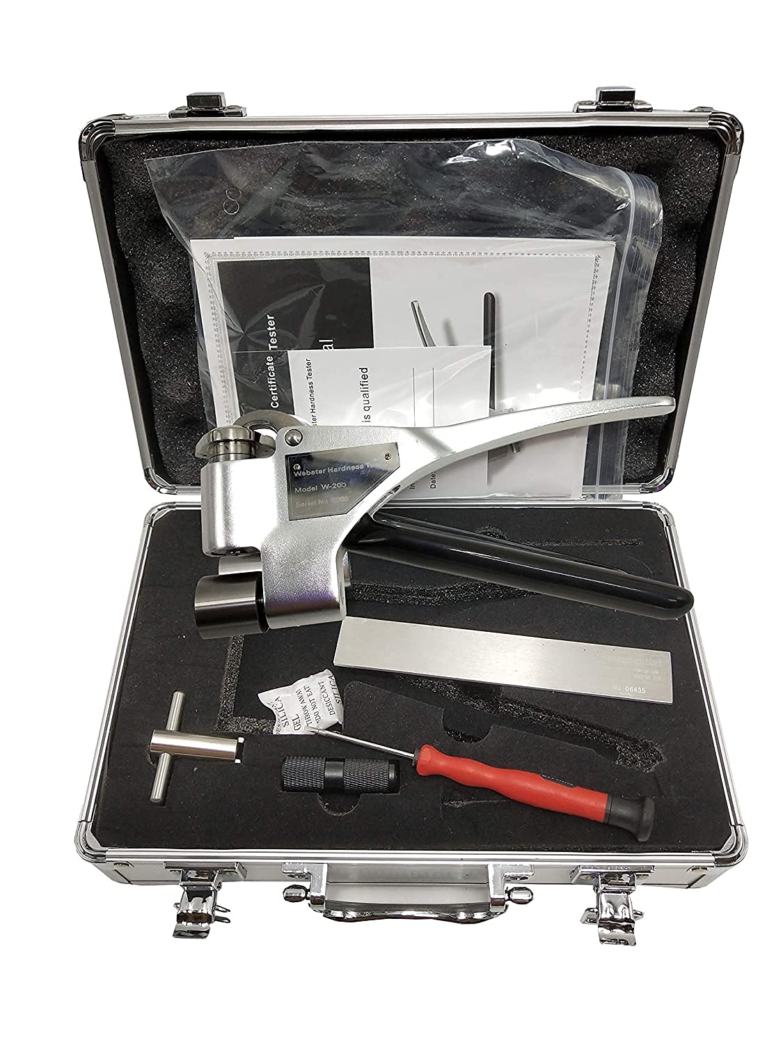 Webster Hardness Tester Meter Gauge Apply to Aluminum Alloy of Thickness 0.6~8mm Inner Diameter Over 6mm 0~20HW Measuring Scope