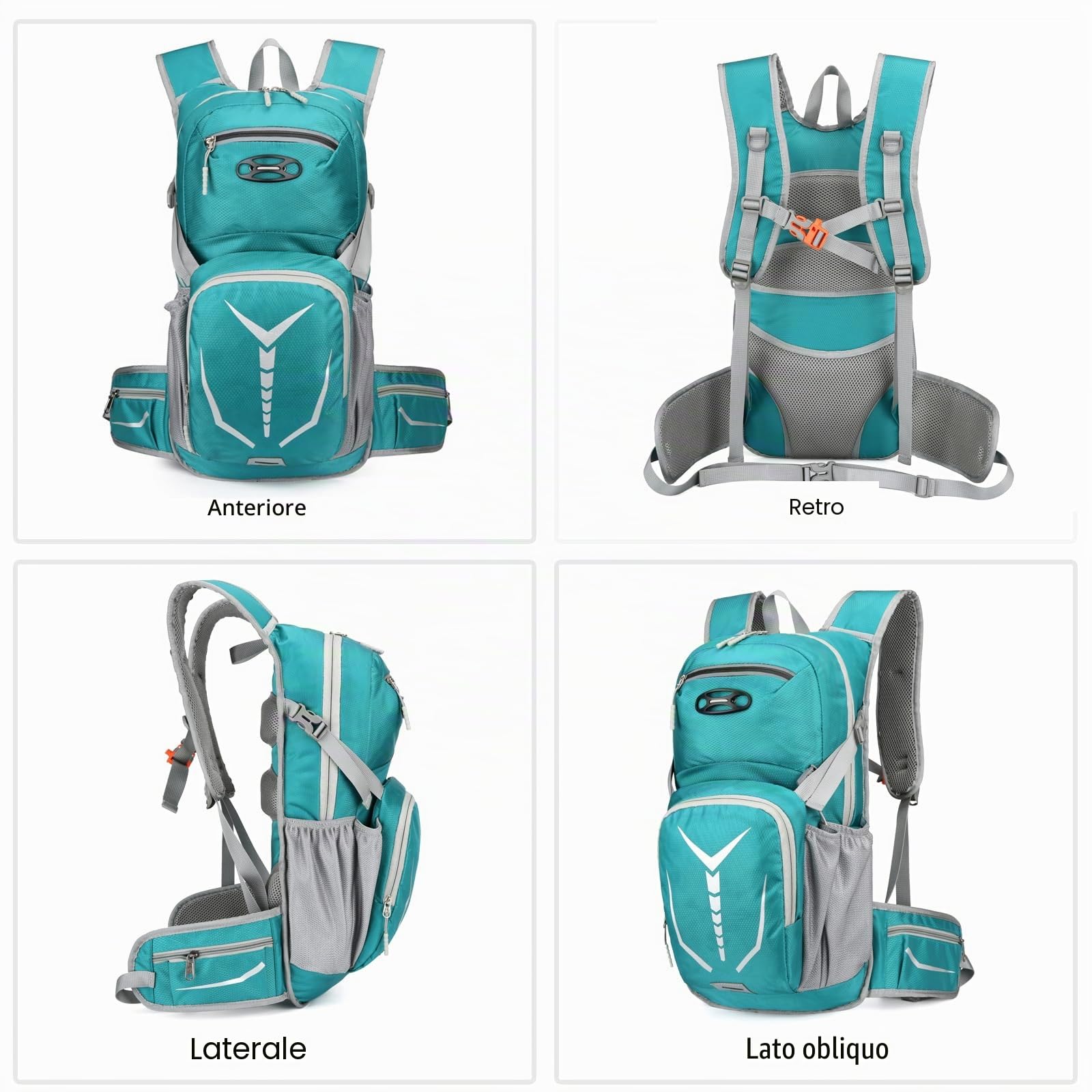 Zaino da Trekking Zaino Impermeabile 20L Leggero Hiking Backpack per Donna Uomo Ciclismo Arrampicata Sport Verde