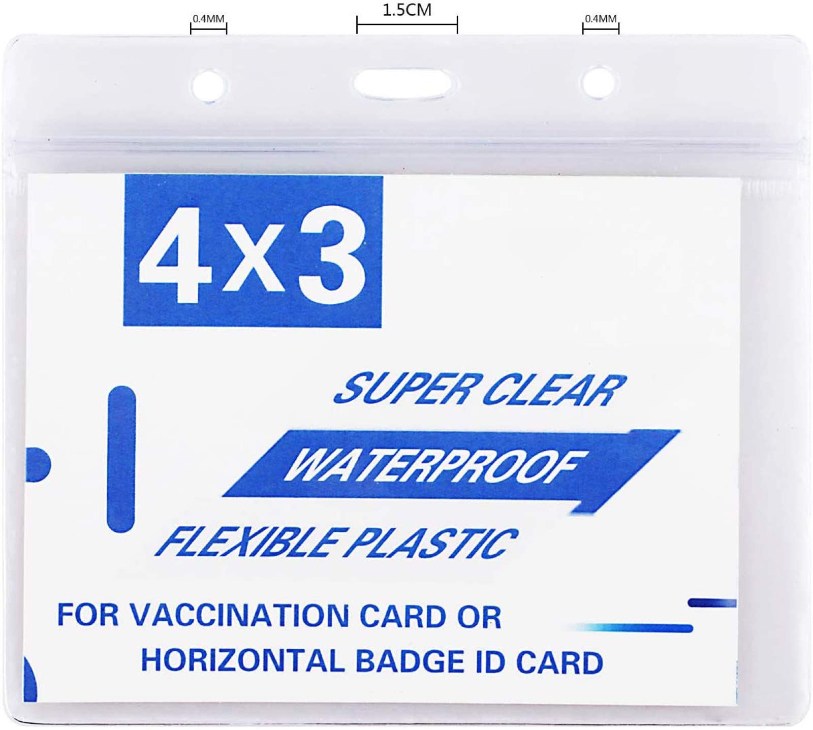 Porta carte di vaccinazione CDC 10,5 x 7,5 cm, custodia protettiva in plastica trasparente in vinile per eventi e viaggi, 200 pezzi