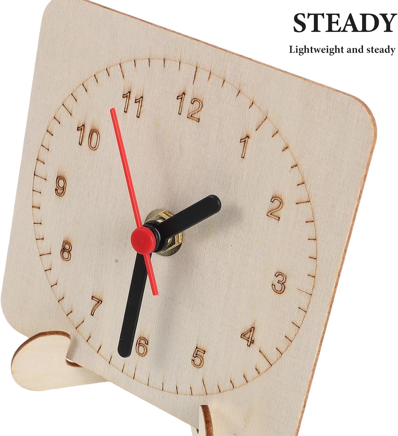 Blank Wooden Clock Face with Movement Pointer for DIY Projects