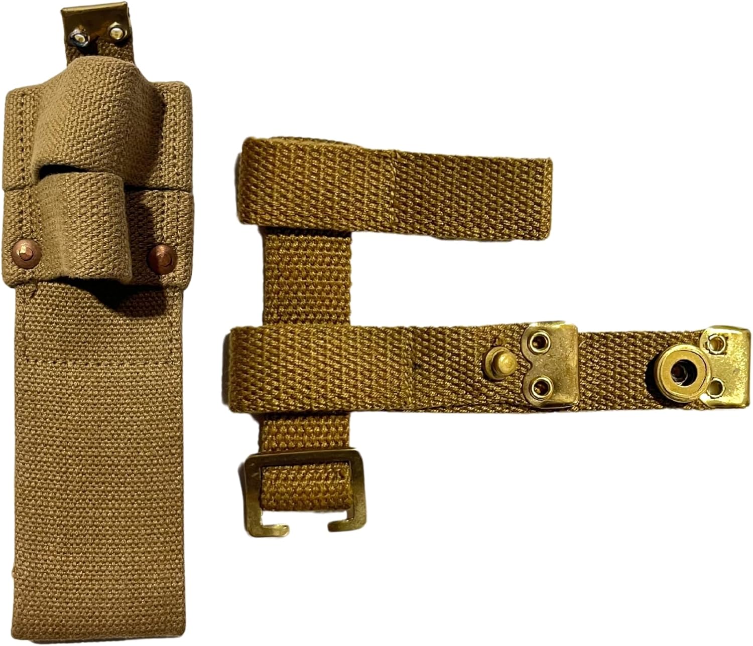 warreplica WWI British P08 Webbing Set|Full 9-Piece Infantry Equipment Reproduction|Authentic Pattern 1908 Canvas Gear for Historical Reenactors & Collectors|Durable World War I Military Display Kit