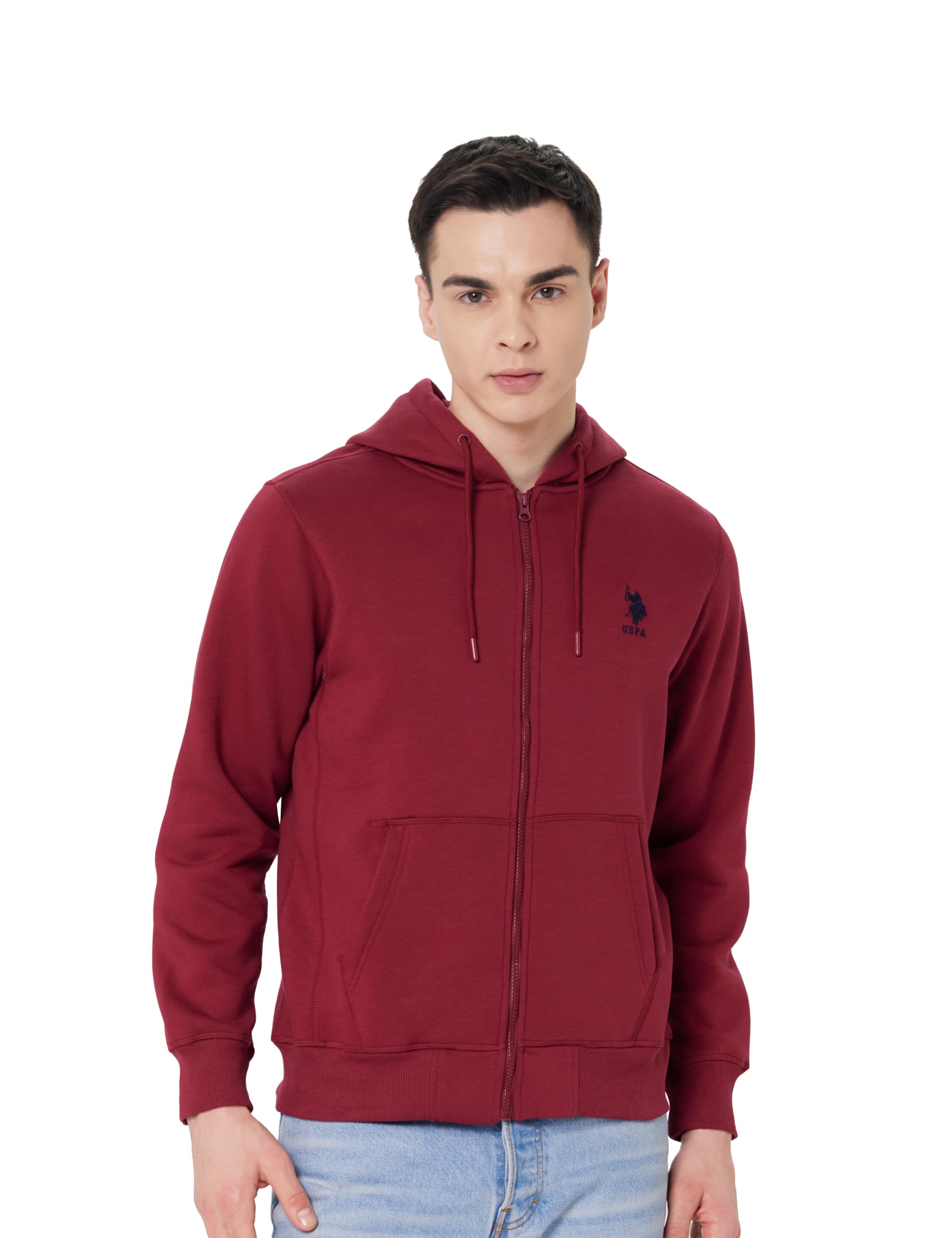 u.s. polo assn. Men's Solid Regular fit Sweatshirt, Cotton Blend, Hooded Neck-picture-31