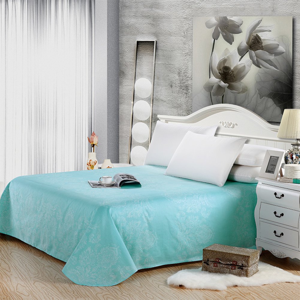 Linge de sergé de coton drap plat 160x230cm lit simple style minimaliste
