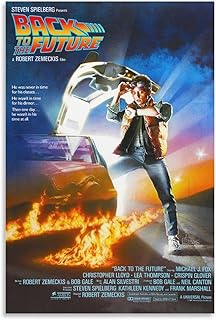 HGIIOOOGY Back To The Future Movie Poster 1 Wall Art Canvas Print Poster Home Bathroom Bedroom Office Living Room Decor Un...