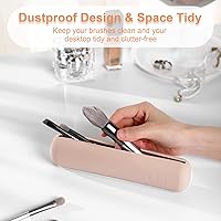 Vista 22 de FERYES Soporte para brochas de maquillaje de viaje, Negro -, Chico, Simplicidad