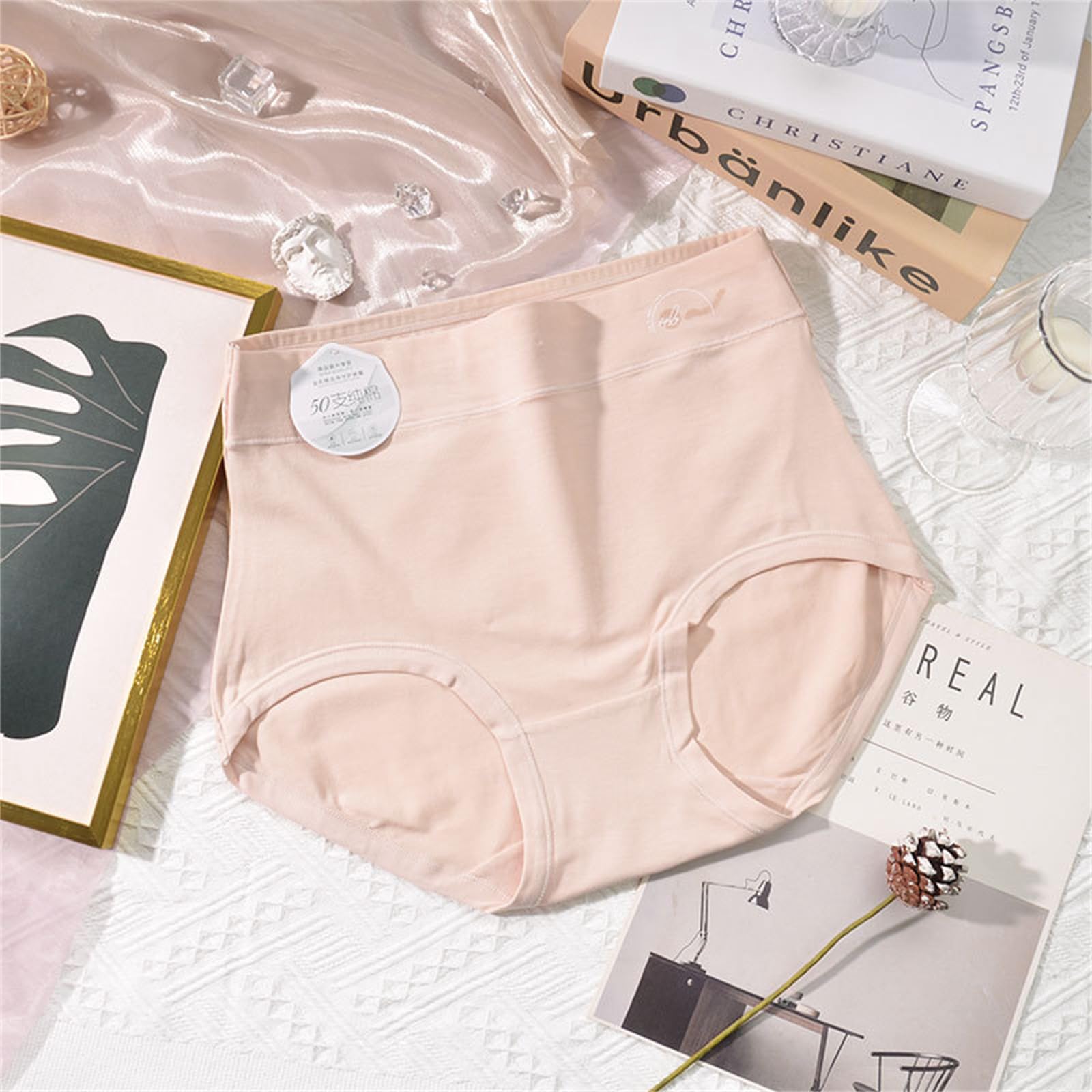 Slip Donna Biancheria Intima da Donna Plus Size Traspirante in Cotone Autunno E Inverno 5 Confezioni