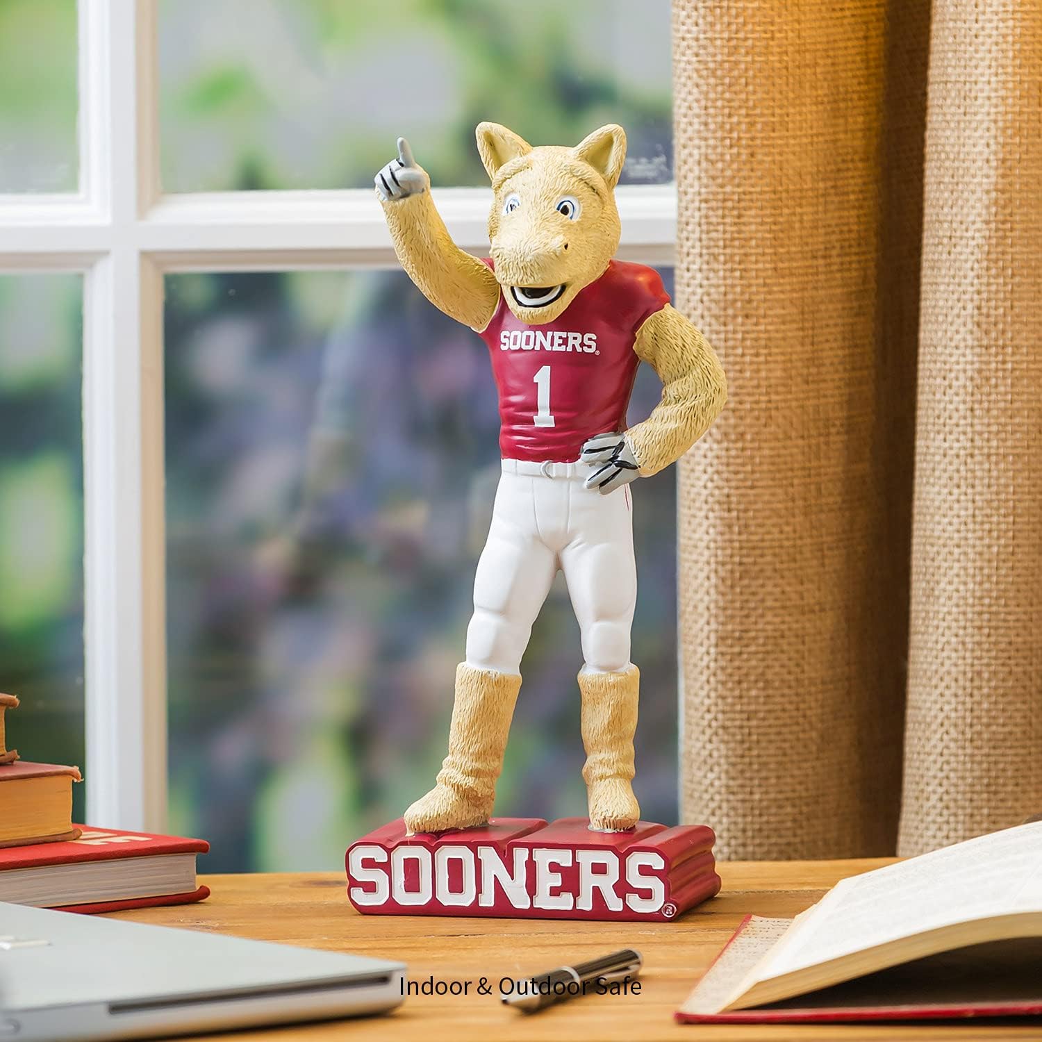 Team Sports America NCAA University of Oklahoma Fun Colorful Mascot Statue 12 Inches Tall