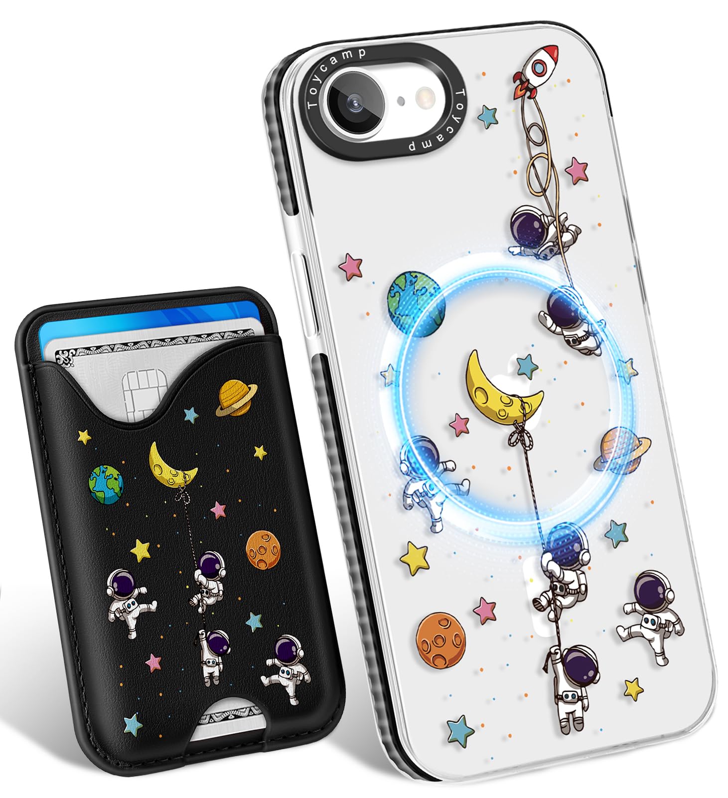 Toycamp for iPhone 16e Case 6.1 Inch - Compatible with Magsafe Credit Card Holder Wallet Magnetic Cute Women Teen Girls Kawaii Girly Unique Man Boys