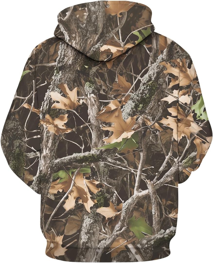 Men's Camo Hoodies Sweatshirt Hunting Shirts Camouflage Long Sleeve Fishing Clothes - Image 3