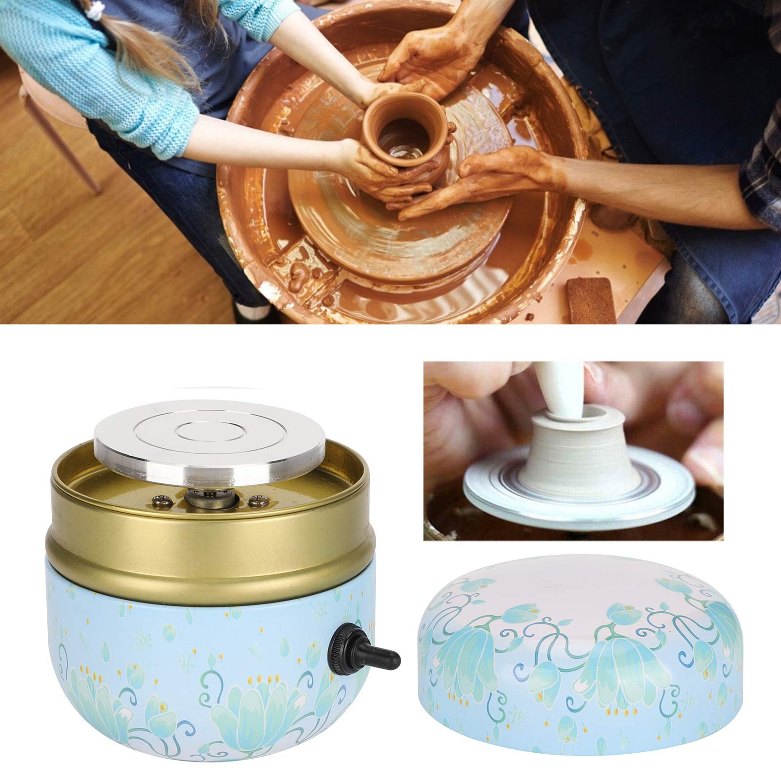 Pottery Wheel Machine Mini Macchina per la Formatura di Ceramiche Ruota in Ceramica Elettrica Attrezzatura Artigianale in Ceramica Artigianale Fai-da-te per Bambini/Principianti/Professionisti(io)