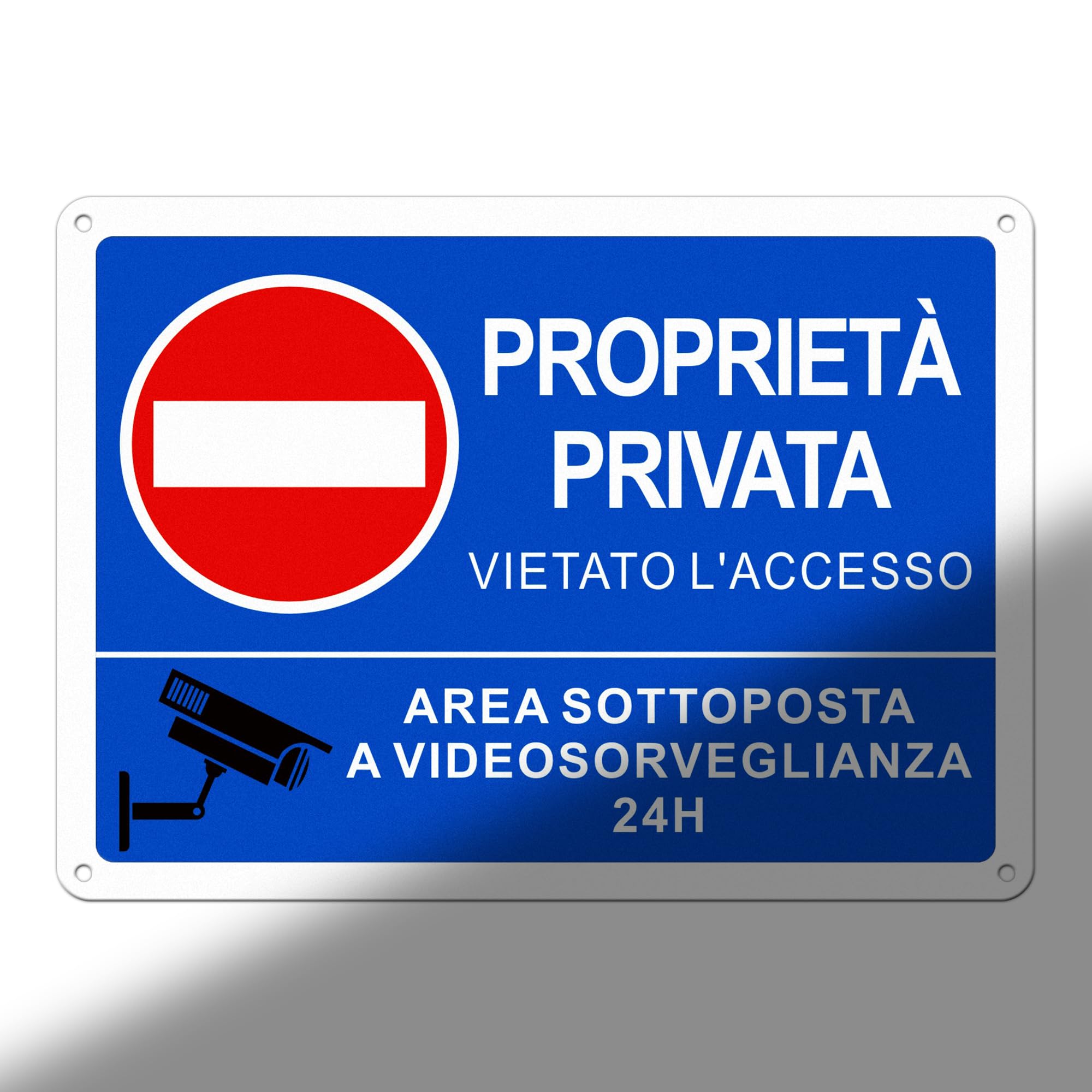 TAKULA Cartello Proprietà Privata - Cartello Vietato l'accesso Proprietà Privata,25 * 18CM Cartelli Proprieta Privata Resistente ai Raggi UV, Alla Ruggine e All'acqua