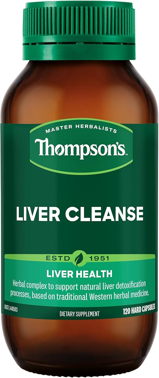 Thompson's Liver Cleanse 120 Capsules - Herbal Complex for Natural Liver Detox - Supports Detoxification, Waste Elimination, Liver Tonic for Health Function