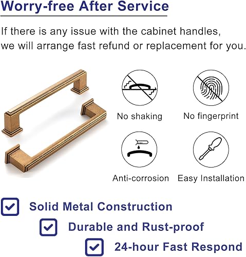Vista 58 de Paquete de 10 tiradores de gabinete de 6-1/4 pulgadas, tiradores negros mate para gabinetes, accesorios de cocina negros para gabinetes, cajones
