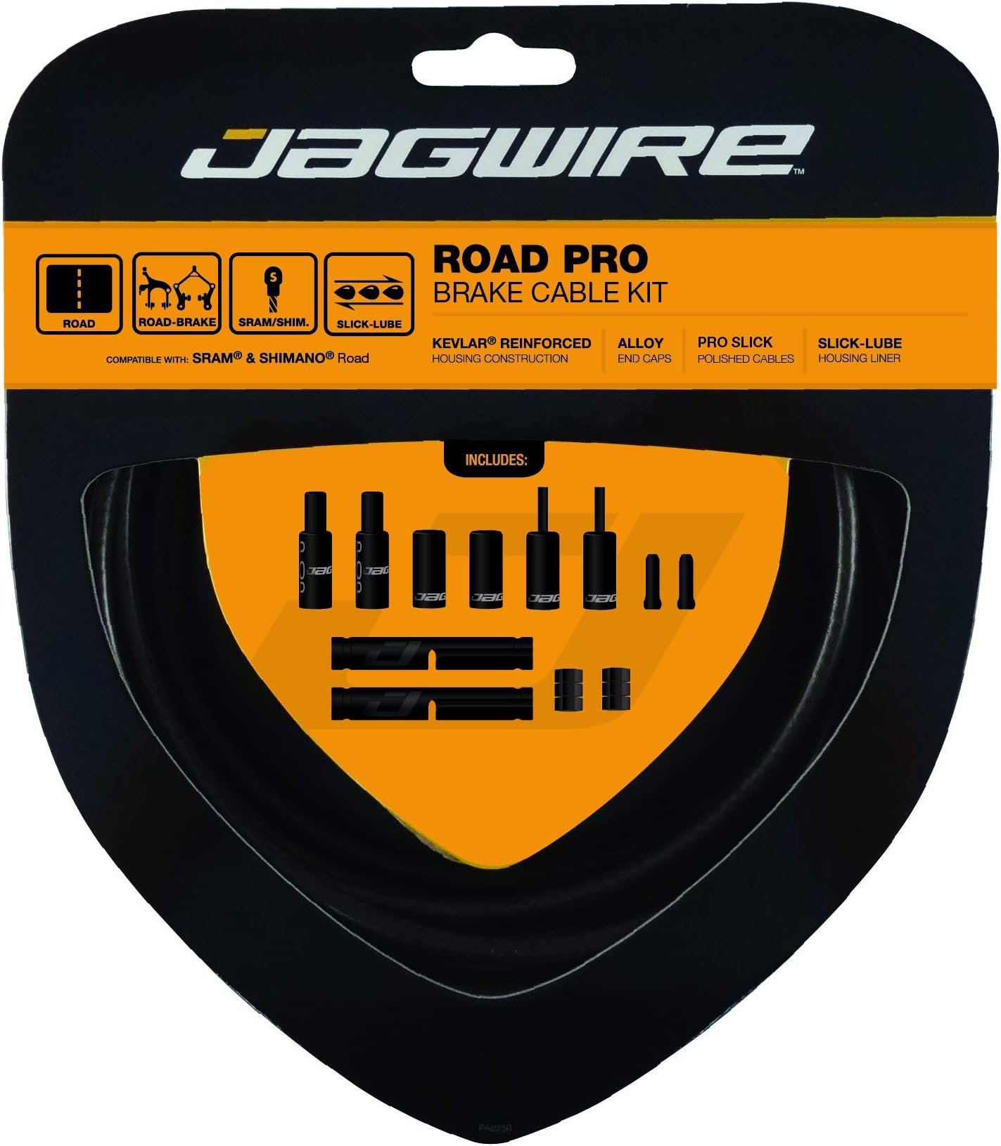 Road Pro Complete Brake Cable Kit - Stealth Black