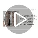 Image of Cloth Fusion Printed 100% Blackout Door Curtains 9 Feet Long Set of 2, Room Darkening Parda with Stainless Steel Grommets for Home Decor (9x4.5 Feet, White Roses)