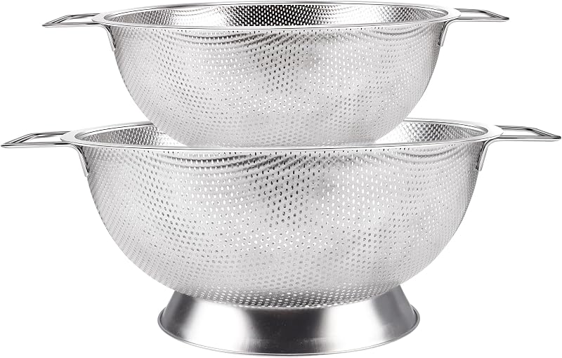 Gulex Stainless Steel Colander Set, Kitchen Strainer, Dishwasher Safe