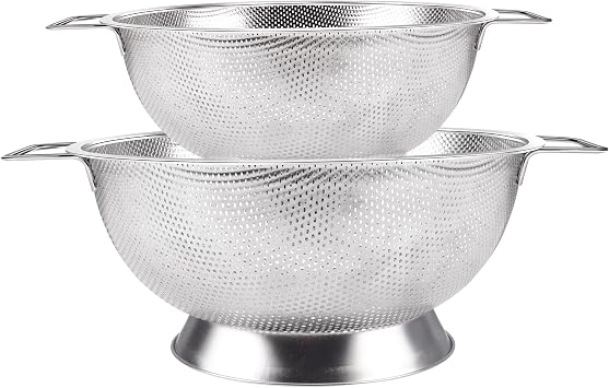 Gulex Stainless Steel Colander Set, Kitchen Strainer, Dishwasher Safe