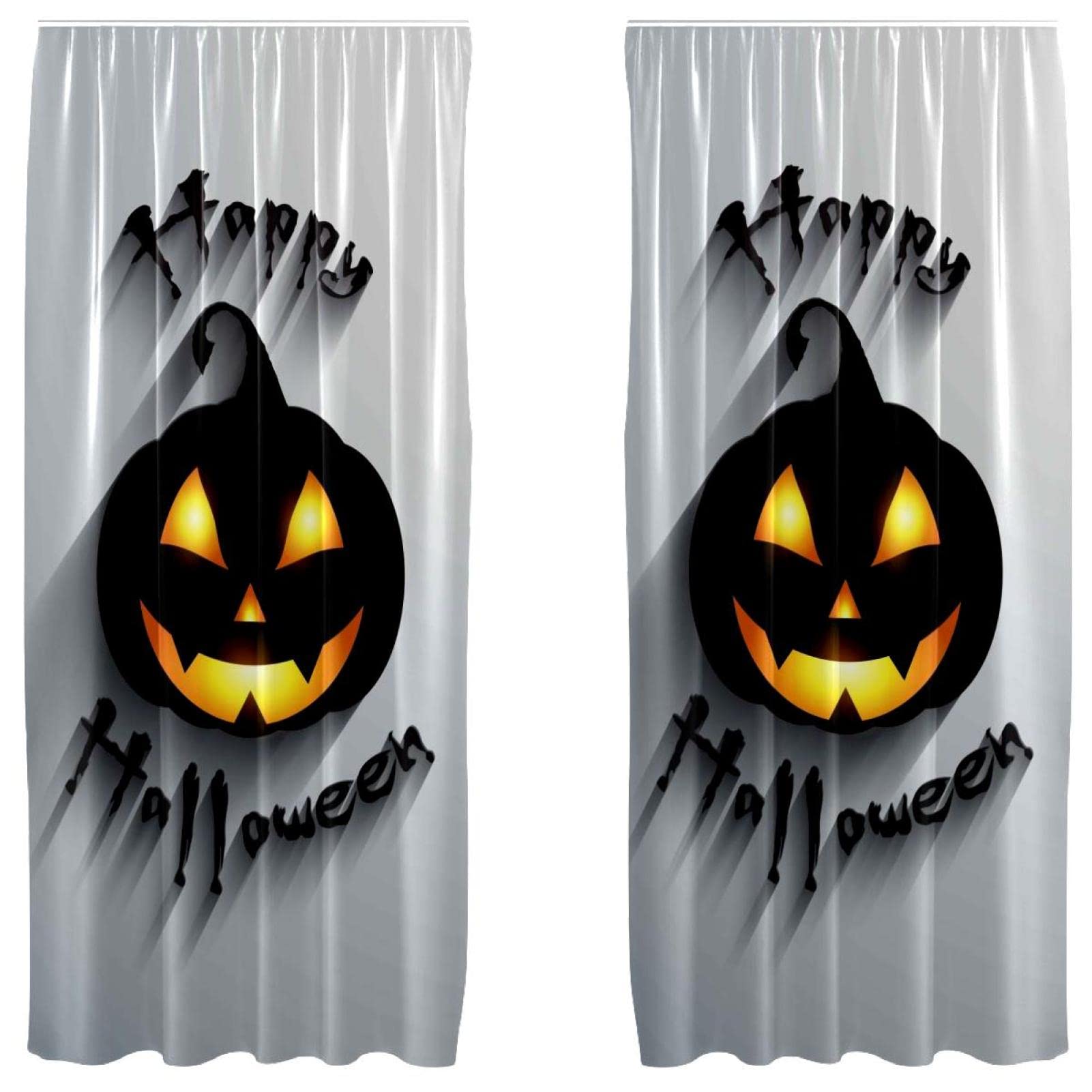 Panneaux décoratifs Halloween 140x213 cm pour fenêtre de salon et chambre (lot de 2)