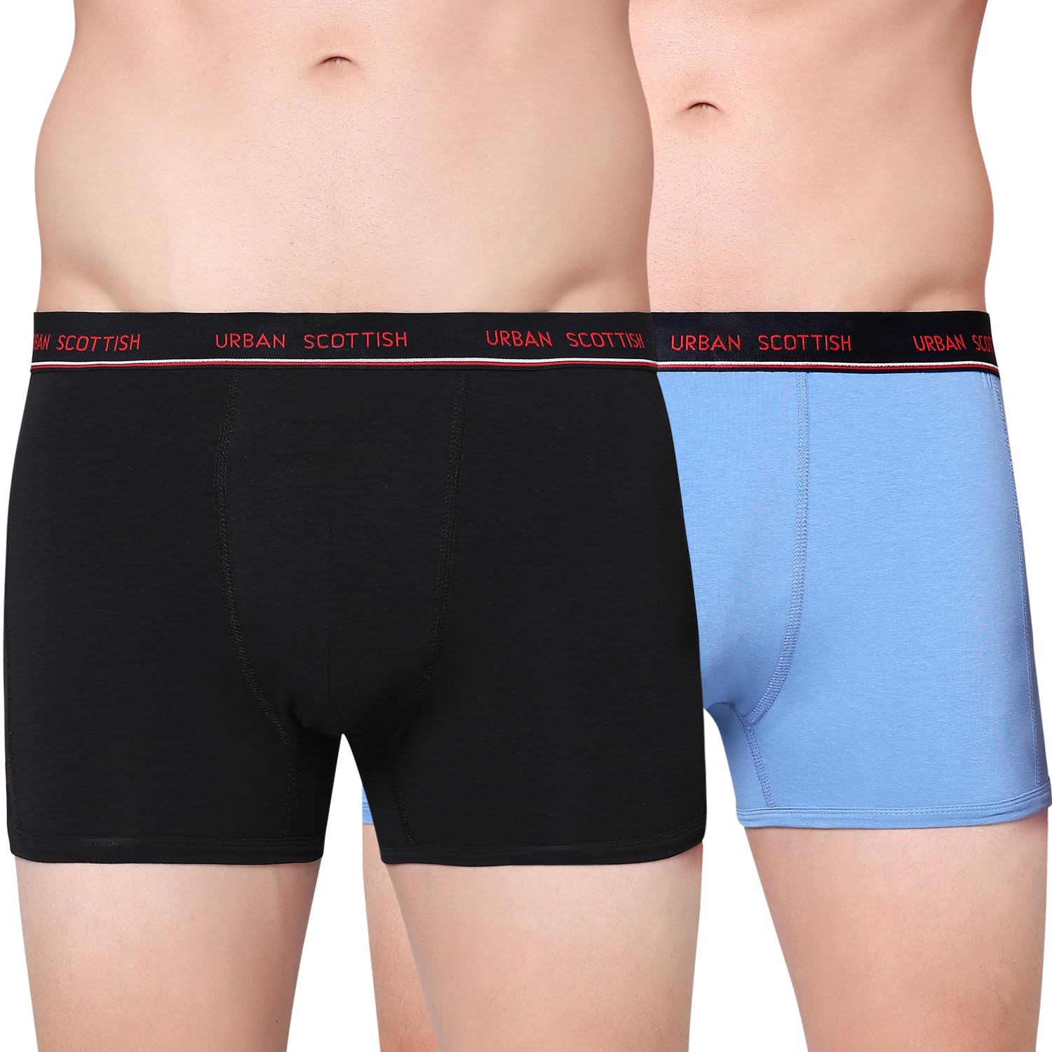 urban scottish Men's Solid Cotton Stretch Trunks (Pack of 2)-picture-33