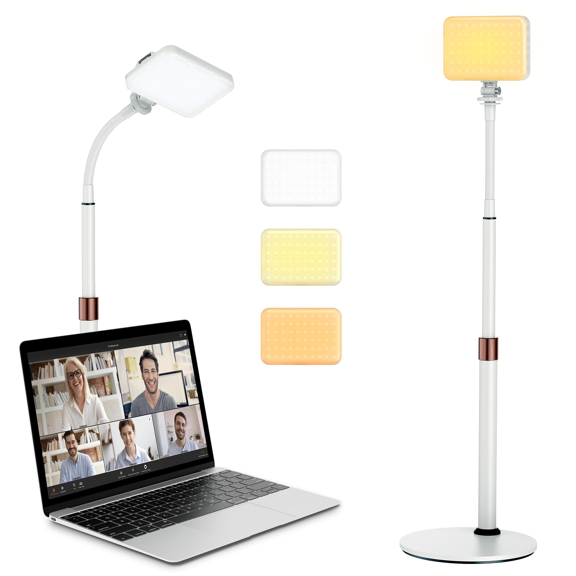 Anautin LED Desk Light With Stand, CRI97+ Selfie for Video Recording, Computer for Streaming, Gaming, Conferencing, Zoom Meeting, Tiktok, YouTube, Ring New Alternative