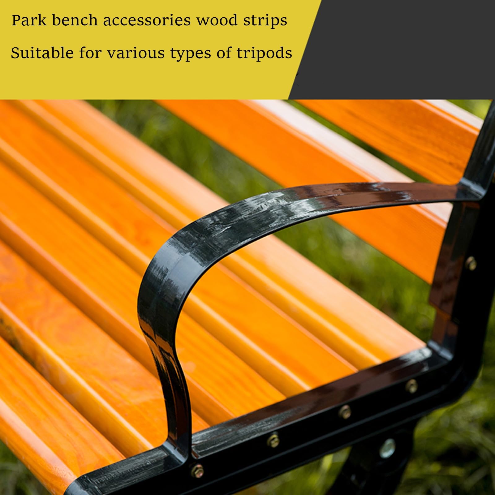 Tiras de madera de repuesto para banco de jardín, accesorios duraderos para banco de patio de hierro fundido, ideales para reparación y mantenimiento de asientos
