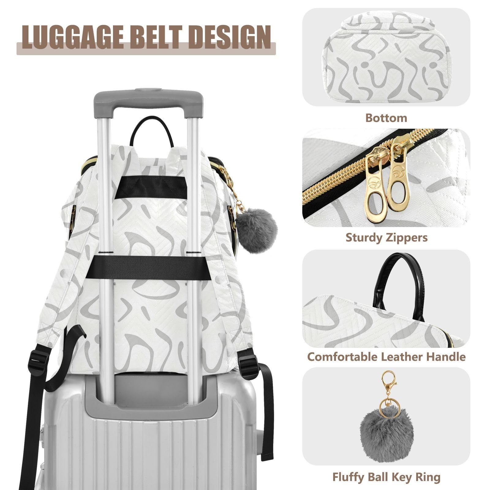 Zaino da donna, 15 l, elegante, per uso quotidiano, leggero, versatile