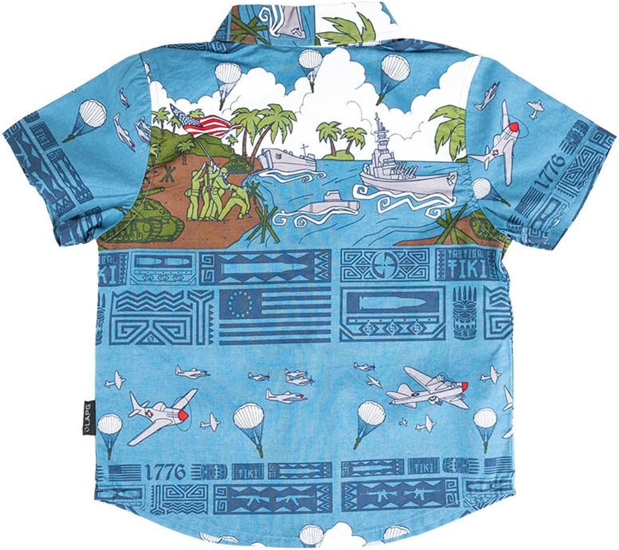 LA Police Gear LAPG Infant, Newborn, Baby Short Sleeve Button Up Shirt, Baby Hawaiian Shirt, Button Up Shirt for Babies