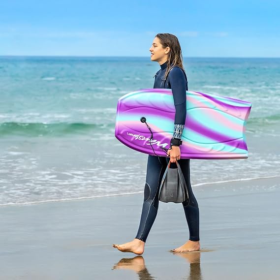 Wavestorm 40 2-Pack Bodyboards with Contour Deck, Slick Bottom, and Wrist Leashes