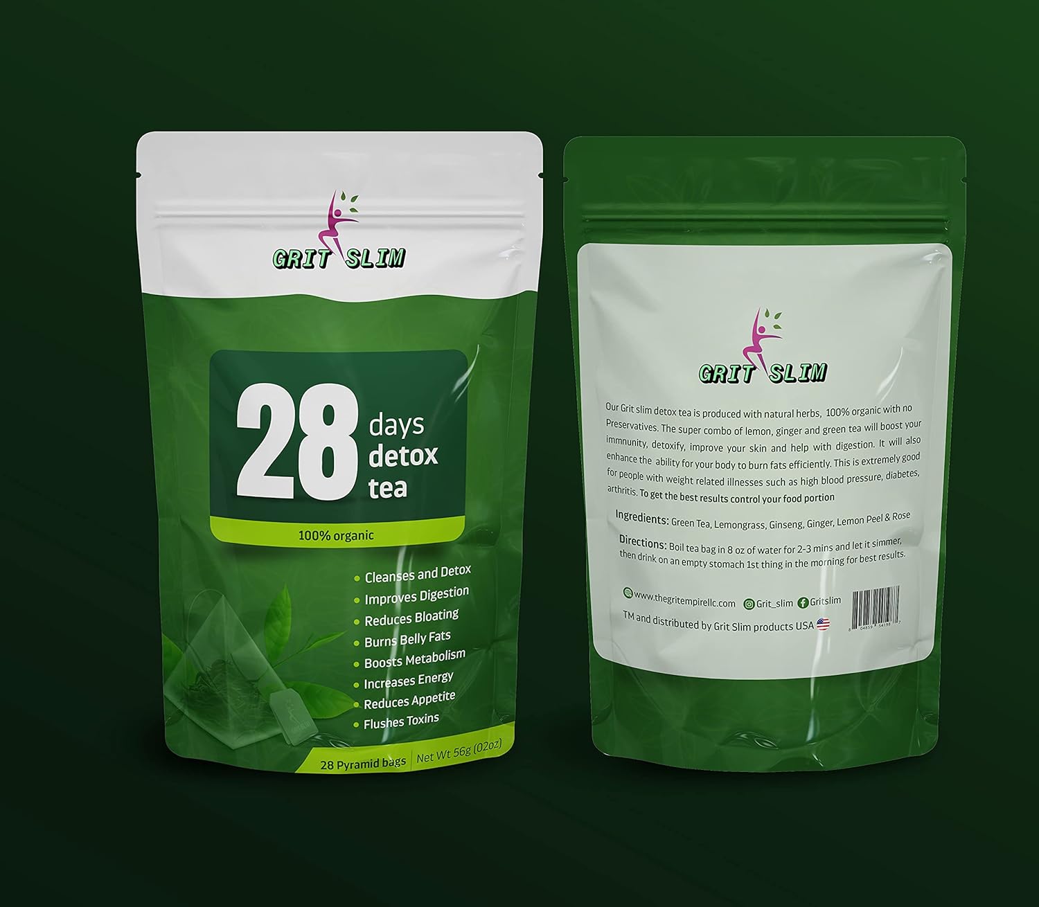 Gritslim 28 Days Detox Tea