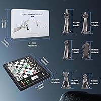 Vista 2 de Electronic Chess Set, Computer Chess Game, Electronic Chess Set Game, Chess Sets Games Lovers, for Beginners Great Partner for Play and Practice