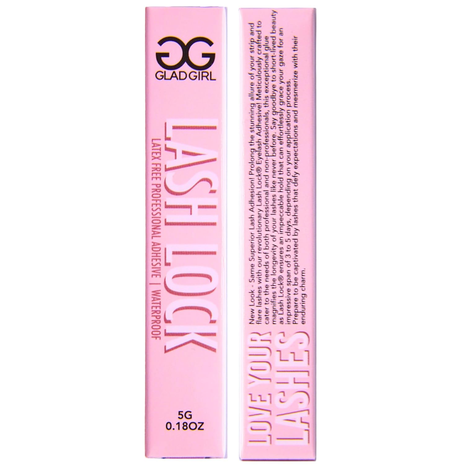 GladGirl Lash Lock False Lash Adhesive, Latex-Free, Black Strip Lash Adhesive, The Ultimate Choice for Stunning Lashes, Long-Lasting Hold, Professional-Grade Formula, Easy Application, Gentle Removal