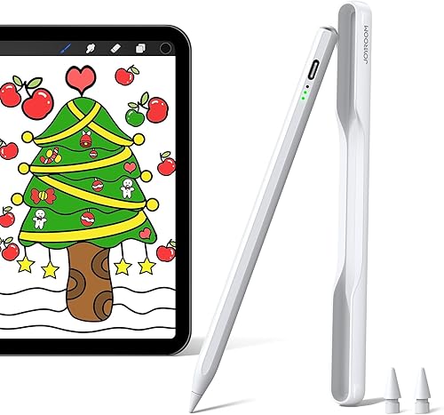 JOYROOM Lápiz óptico para iPad, carga rápida de 13 minutos y punta más duradera lápiz para iPad con rechazo de palma, bolígrafo para iPad Air 345