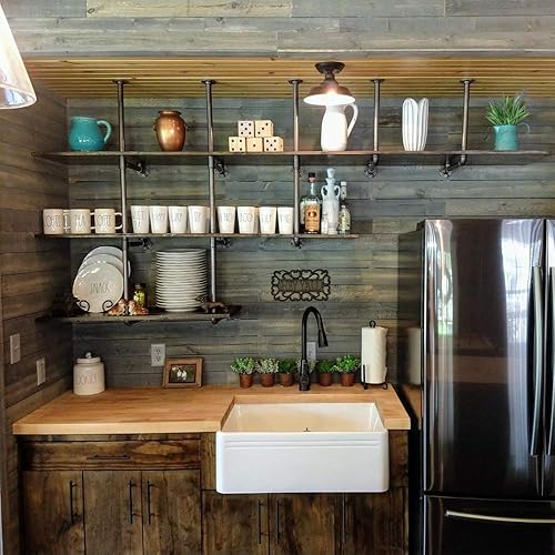 Miniatura 3 de Boquillas de acero maleable negro de 34 x 24 pulgadas, pezones de tubo roscado de 34 pulgadas, estilo vintage industrial Steampunk, paquete de 10