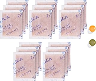 Aolso 15 Pack Silica Gel Bags, 20g Silica Gel Bag, Orange Moisture Absorber, Silicagel Anti-Moisture for Clothing, Electronic Products, Food, Jewelry