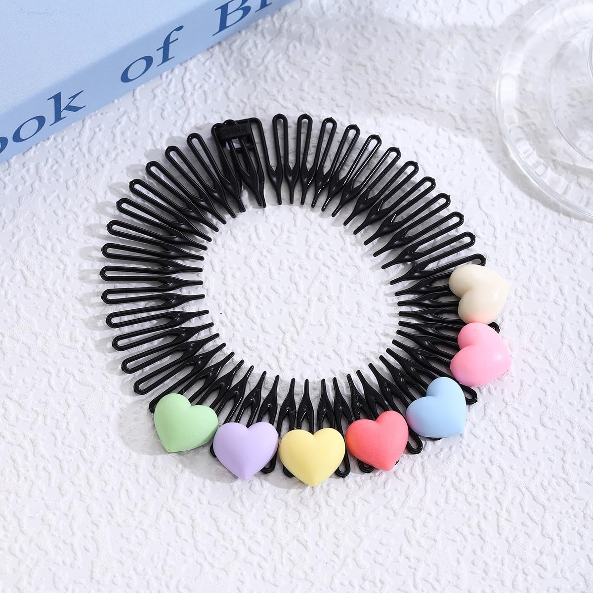 DHANABAPA 4 Pcs Stretch Hair Comb Headbands for Girls | Flexible Hair Bands with Cute Cartoon Design | Non-Slip Hair Accessories for Kids | Colorful, Lightweight, Stylish Hair Hoop | Multi Design.