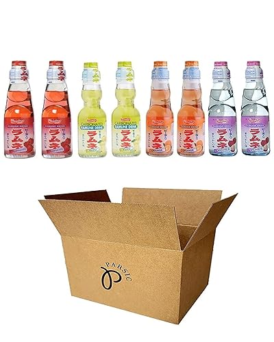 Miniatura 3 de RAMUNE - Refresco japonés variedad, paquete de 8, 6.76 onzas líquidas cada uno (arándano, uva, naranja, lichi (2 de cada uno))