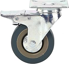 Rodízio giratório rodízio, rodízio rodízio de alta performance para móveis rodízio giratório de borracha com freio 30 kg 4 peças com freio 50 x 17 mm Componentes móveis