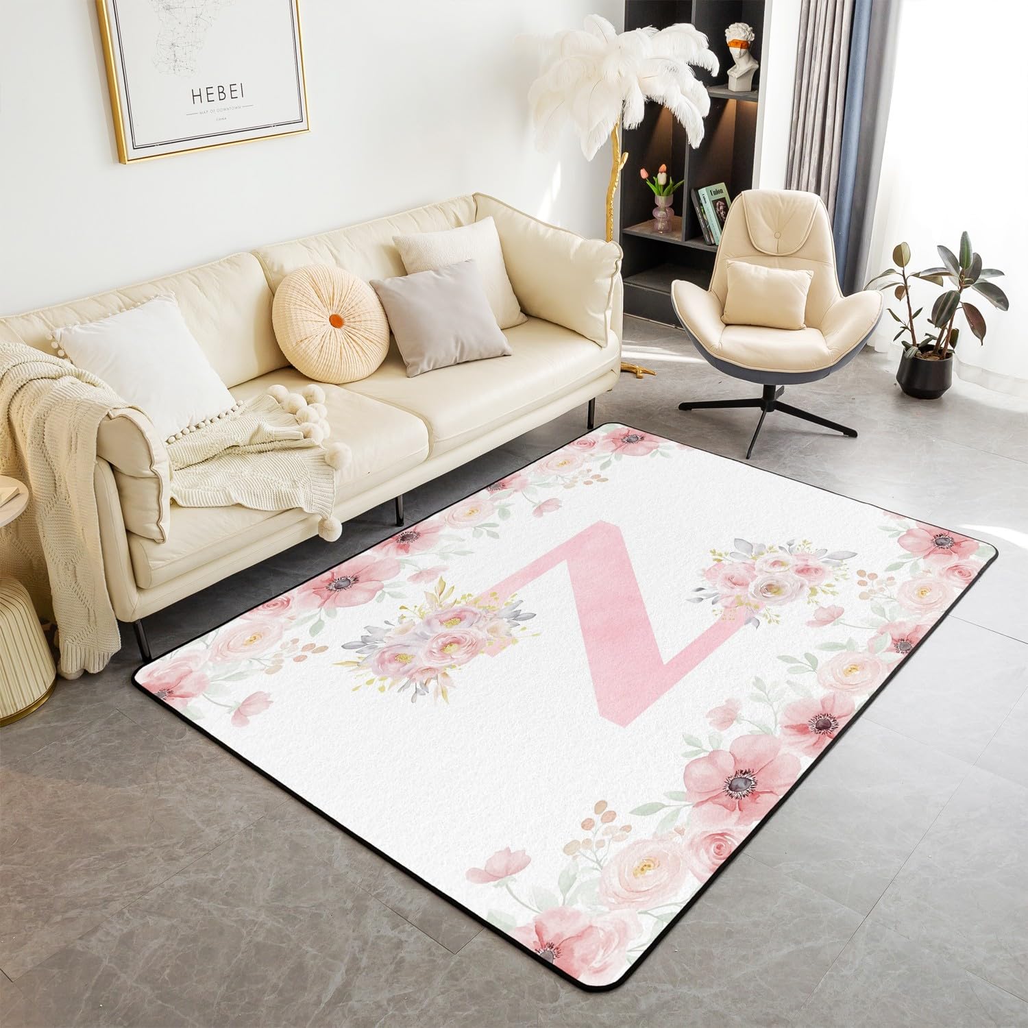 Homewish Dywaniki z inicjałem litera Z 100 x 150 cm