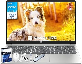 HP 15.6" Touchscreen Laptop for Student & Business, Intel 12th Gen Core i3-1215U, 64 GB RAM, 2 TB SSD, Intel UHD Graphics, Fast Charge, HD Camera, Microsoft Office Lifetime License & Windows 11 Pro