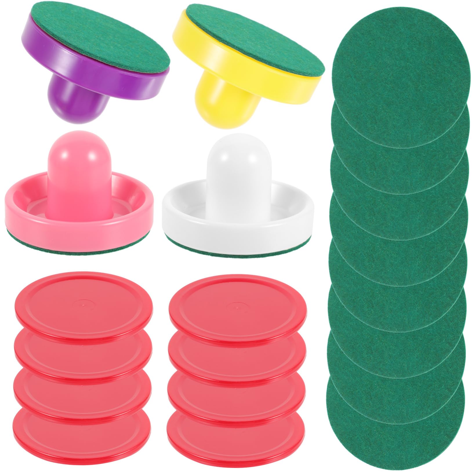 Hemobllo 3 Ensembles Set de Accessoires de Hockey Table Poussoir et Palets Couleurs Palets Jeu pour Famille
