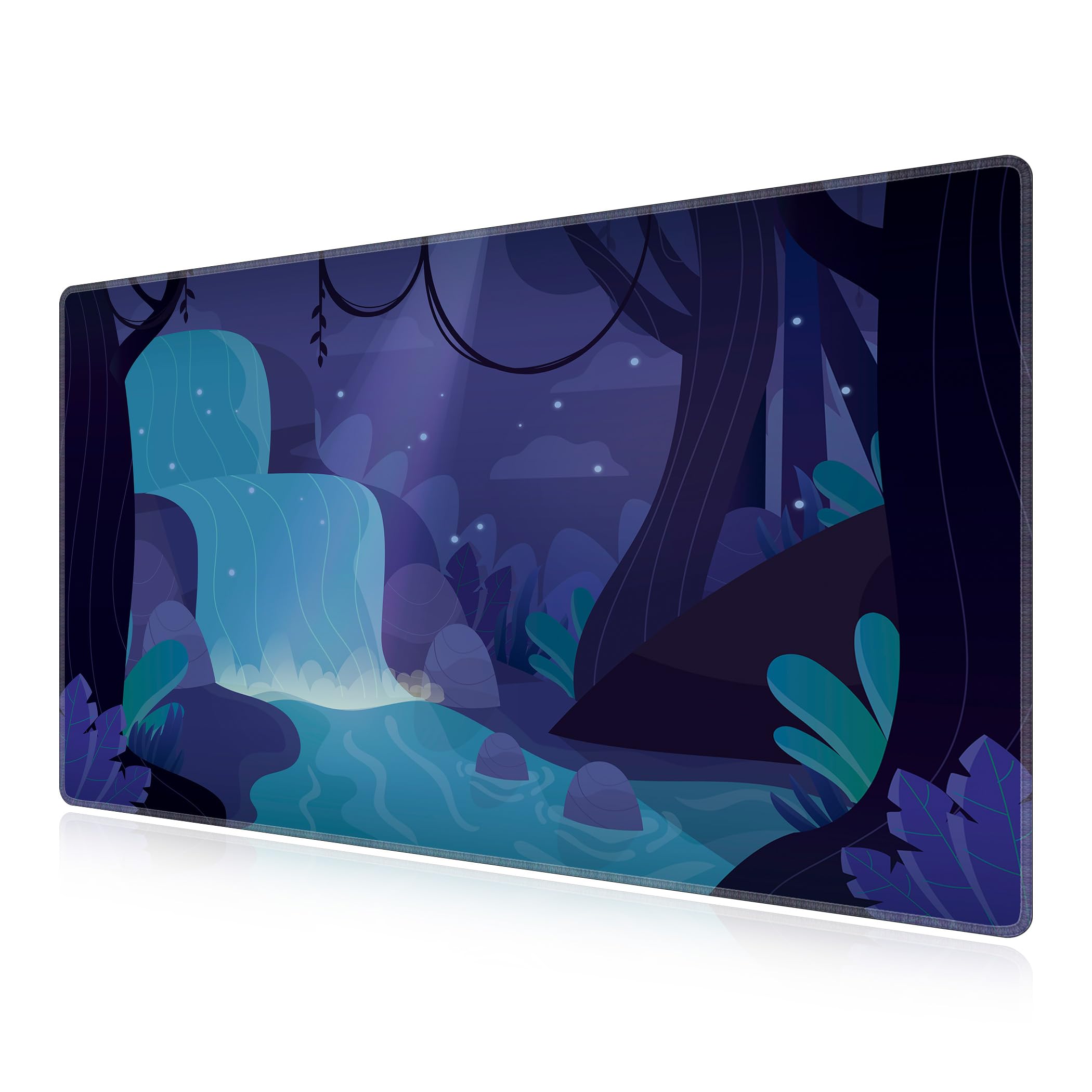 LL-COEUR Alfombrilla de Ratón Grande para Juego Plantas 100x60x0,3cm Almohadilla de Escritorio Teclado Ordenador XXL Speed Gaming Mousepad XXL