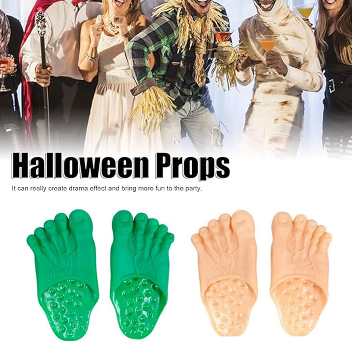 Chaussons Noël Chaussons Gu00e9ants Pieds Nus Pour Halloween, Cosplay, Grand Masque Geant