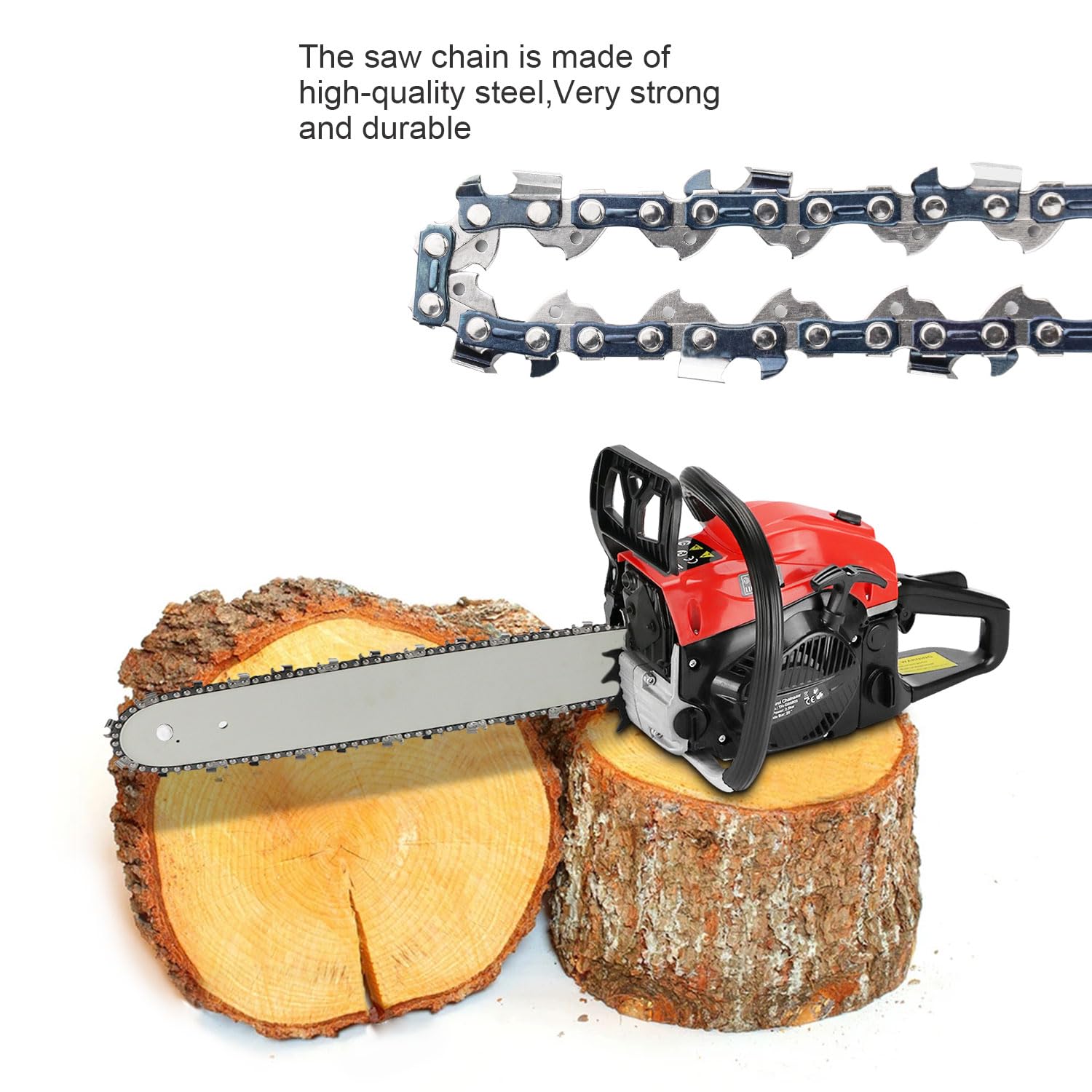 4 Stück Sägekette + Schwert 35cm(14") 3/8"LP 52 Treibglieder 1.1mm Profi Kette Passend für Diverse Motorsäge Kettensäge, Kompatibel mit Oregon, Bosch, Dolmar, Homelite, Echo, Makita usw.