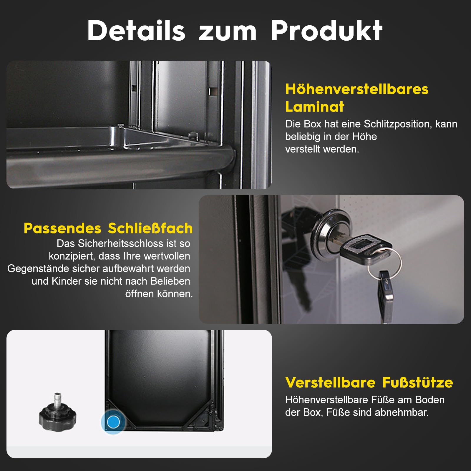Armoire sèche étanche à l'humidité pour appareil photo avec lumières LED 28 L
