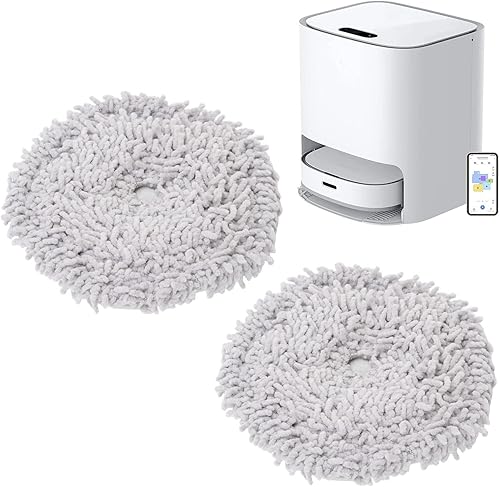 Miniatura 2 de TOPINCN 2 almohadillas para fregona para aspiradora, accesorio de fregona eléctrica, paño para trapeador Dreame W10 W10 PRO repuesto para fregona