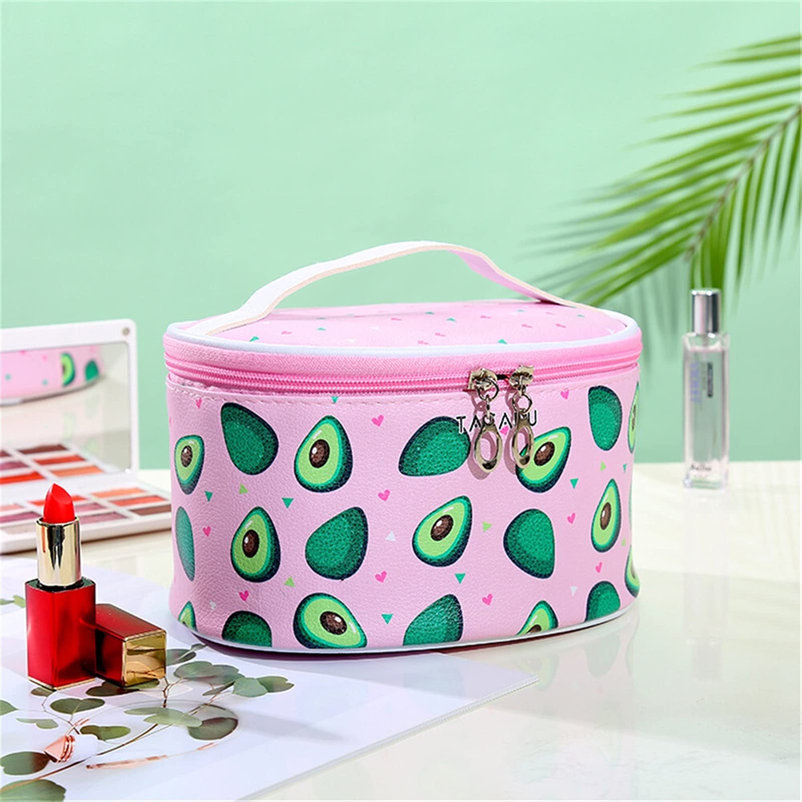 Boîtes de rangement avocat avec compartiments de maquillage